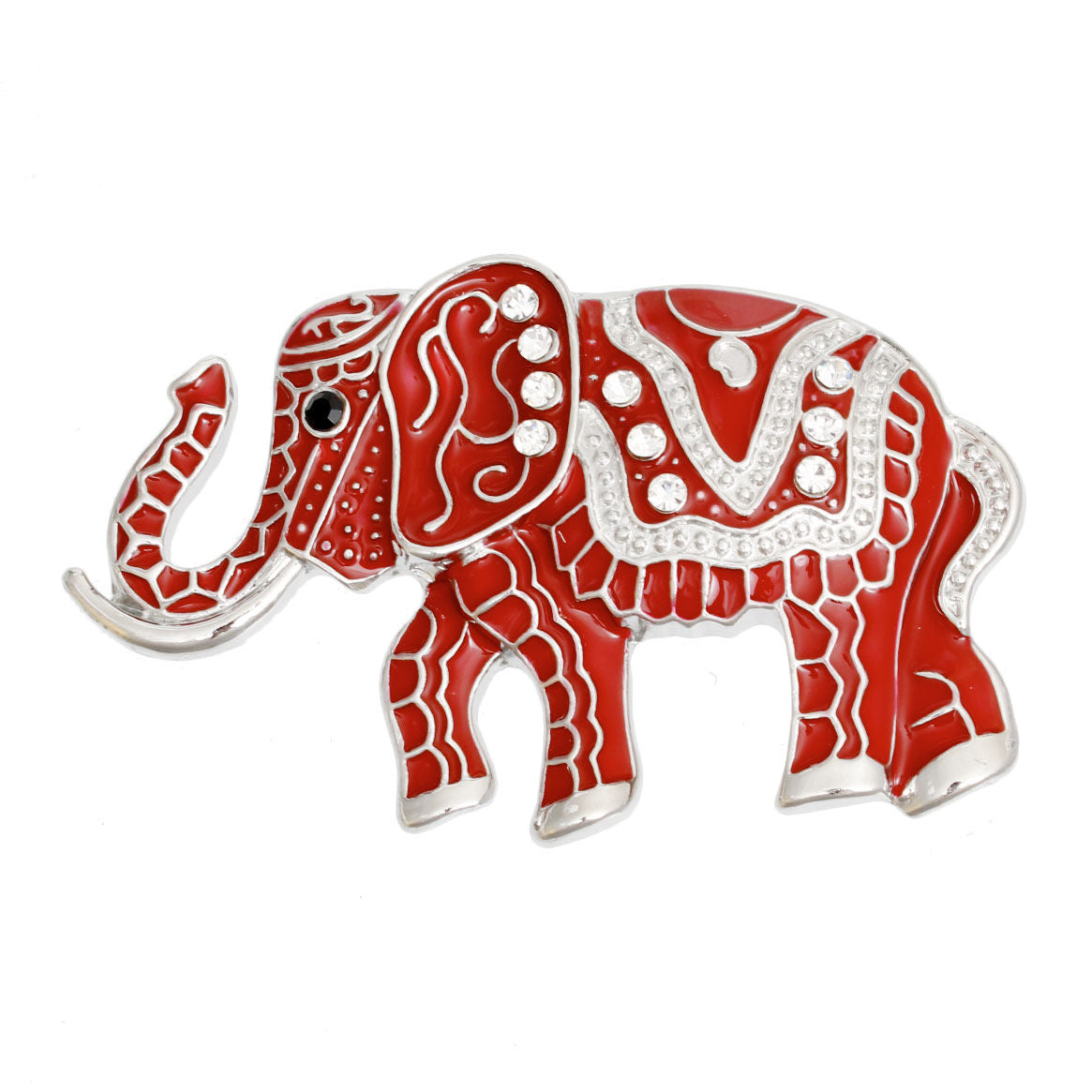 Delta Sigma Theta Inspired Brooch DST Red Elephant Tribal Pin for Women