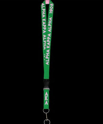 Alpha Kappa Alpha Inspired Lanyard With Break Away