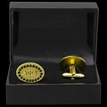 Alpha Phi Alpha Austrian Crystal Cufflinks In Leatherette Box