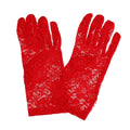 Red Lace Short Formal Gloves DST for Women