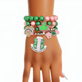 AKA Sorority Inspired with Alpha Kappa Alpha Pink & Green Pearl AKA Bracelets