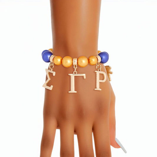 Sigma Gamma Rho Inspired Pearl Bracelet