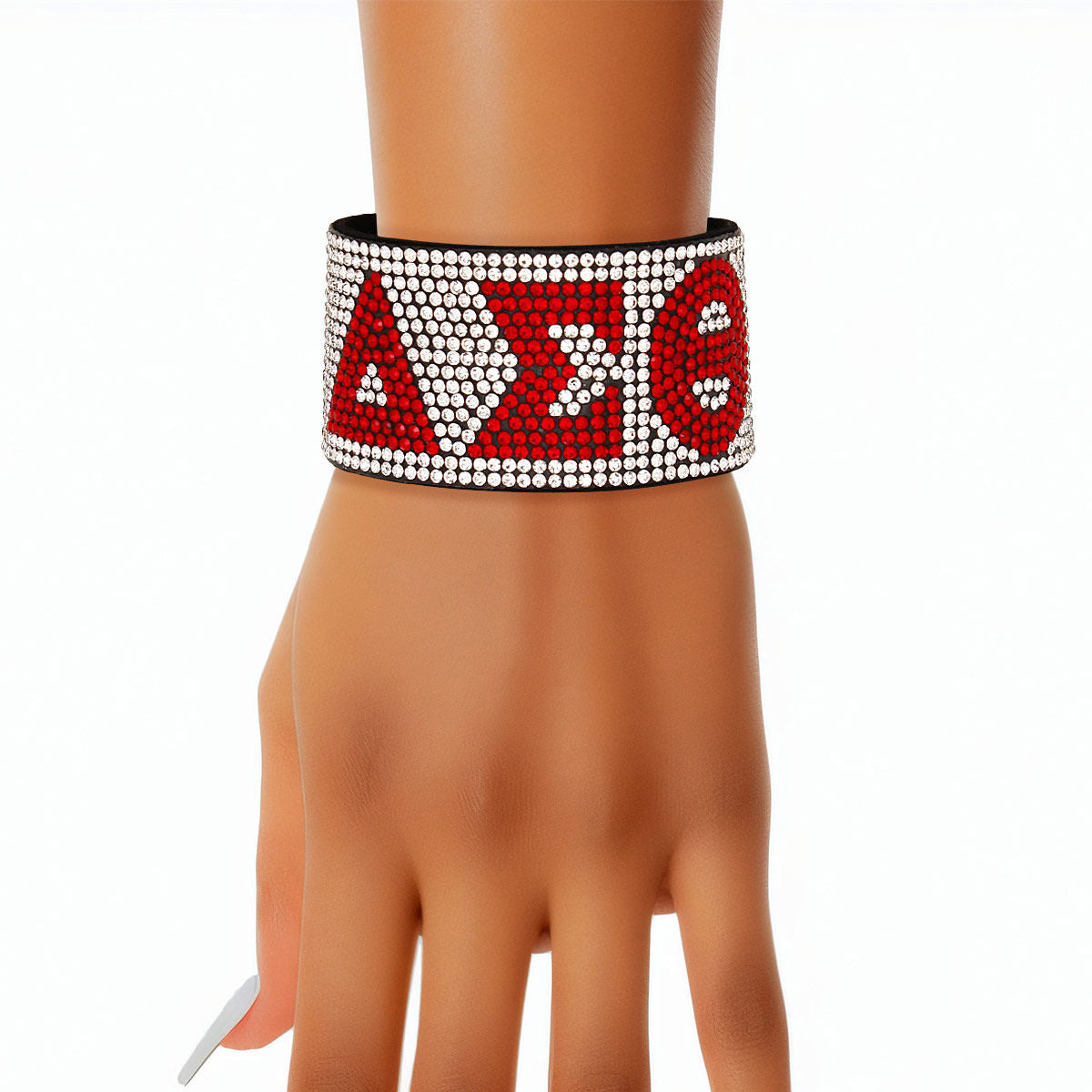 DST Sorority Clear Rhinestone Magnetic Delta Sigma Theta Bracelet