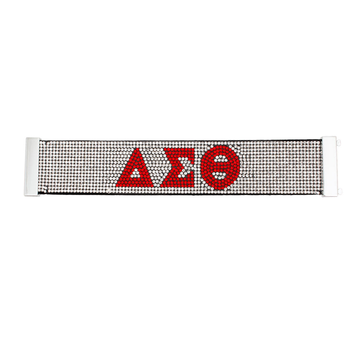 DST Sorority Clear Rhinestone Magnetic Delta Bracelet