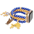 SGRHO Sigma Gamma Rho Sorority Gold Blue Pearl Apple Watch Band Women