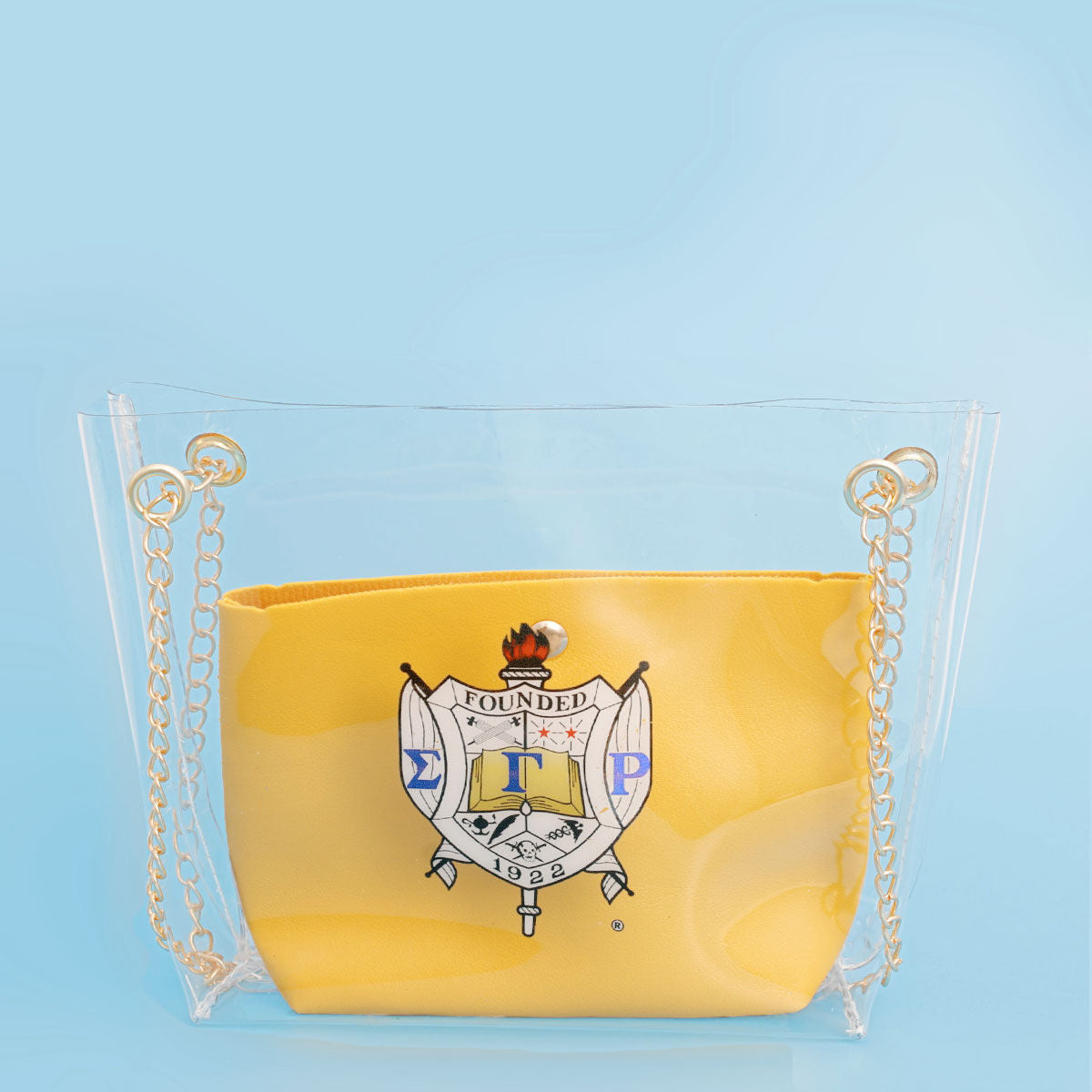 SGRHO Inspirec Shoulder Bag Yellow Sigma Sorority Purse for Women