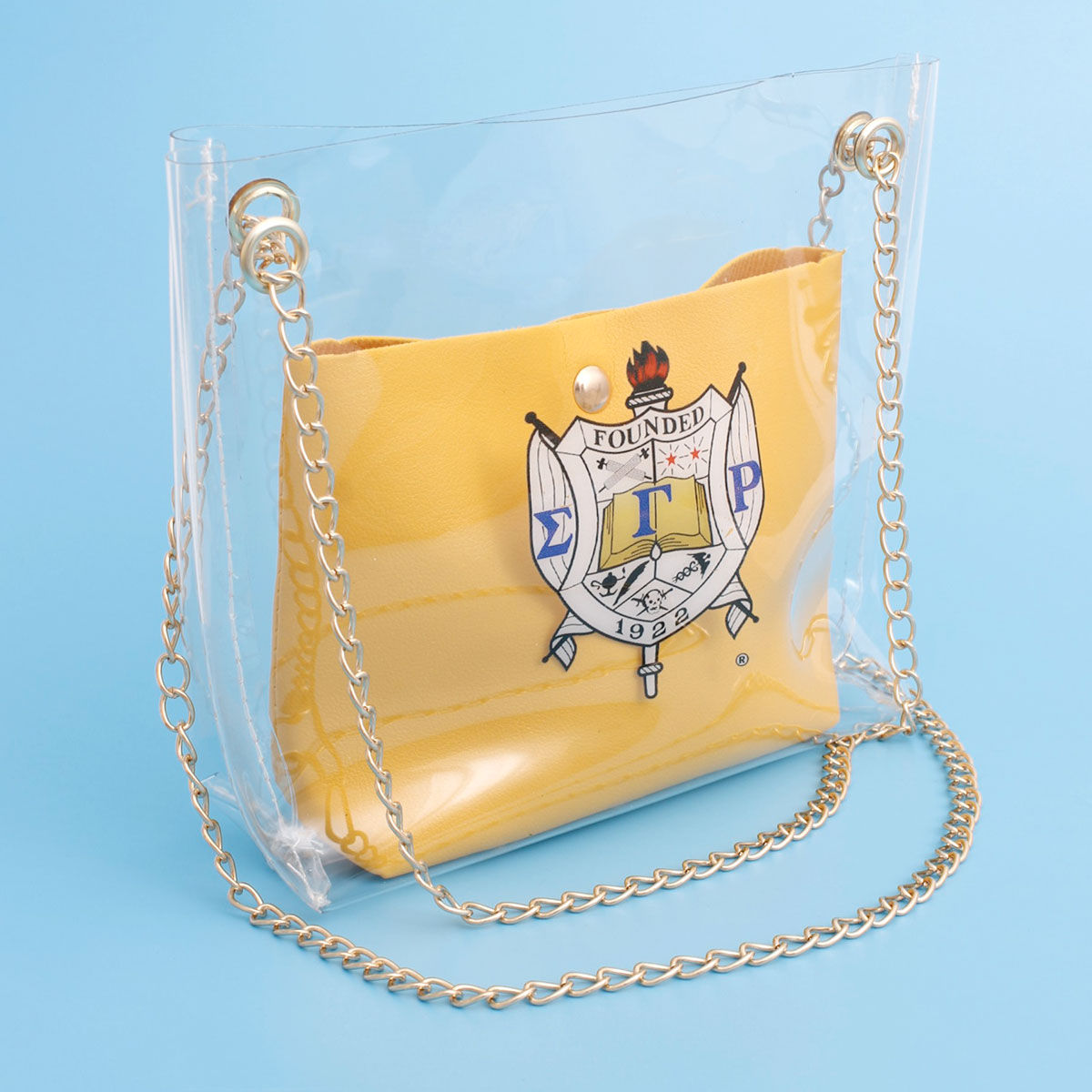 SGRHO Inspirec Shoulder Bag Yellow Sigma Sorority Purse for Women