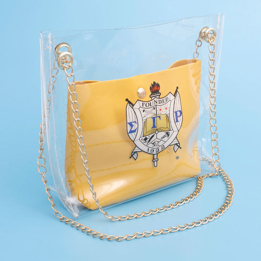 SGRHO Inspirec Shoulder Bag Yellow Sigma Sorority Purse for Women