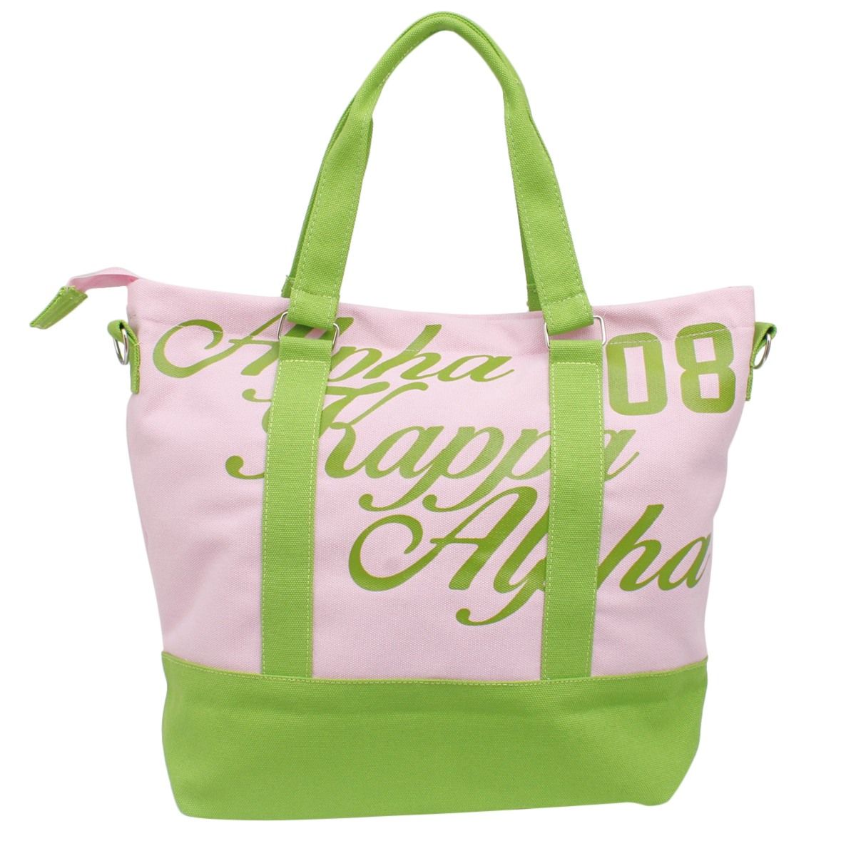 AKA Bag Sorority Thick Pink Canvas Embroidered 