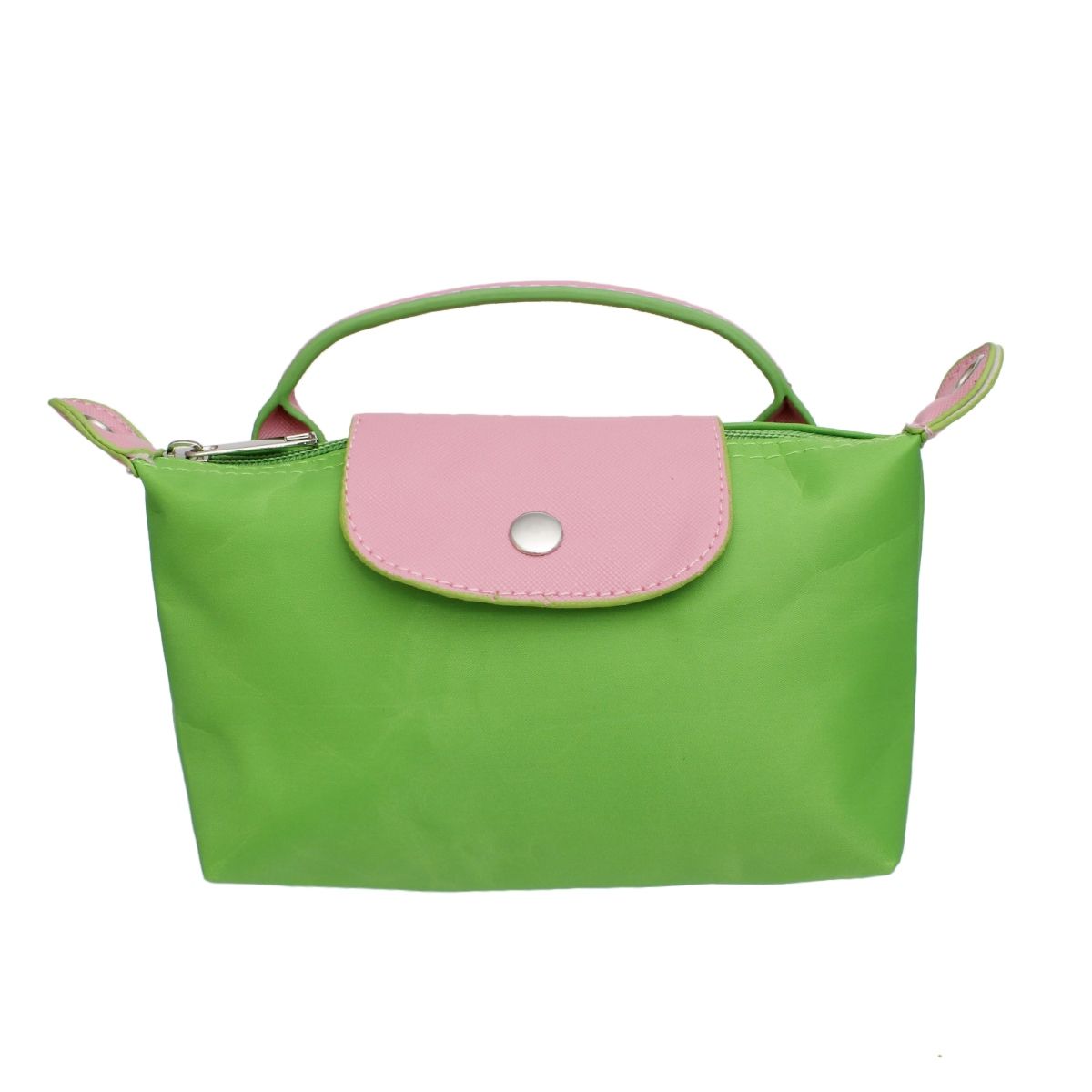 AKA Sorority Green Nylon Mini Pouch Handle Strap