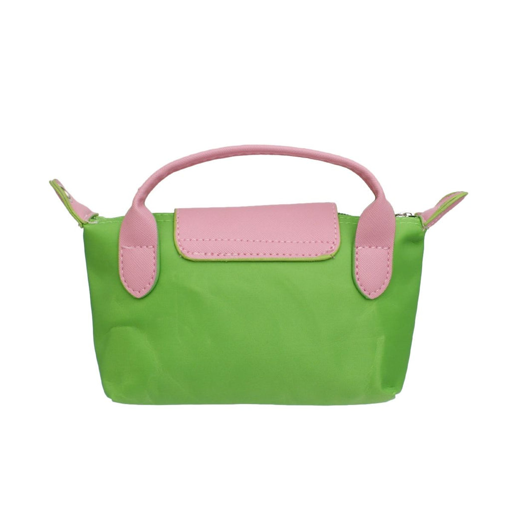 AKA Sorority Green Nylon Mini Pouch Handle Strap