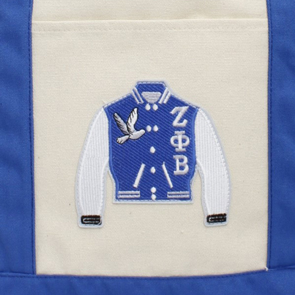 ZPB Sorority Large Canvas Tote Bag Reusable Merch