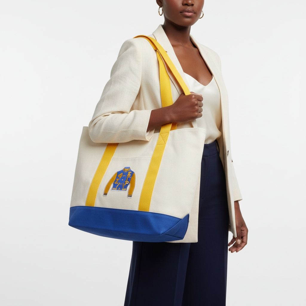 SGRHO Sorority Large Canvas Tote Bag Reusable Merch