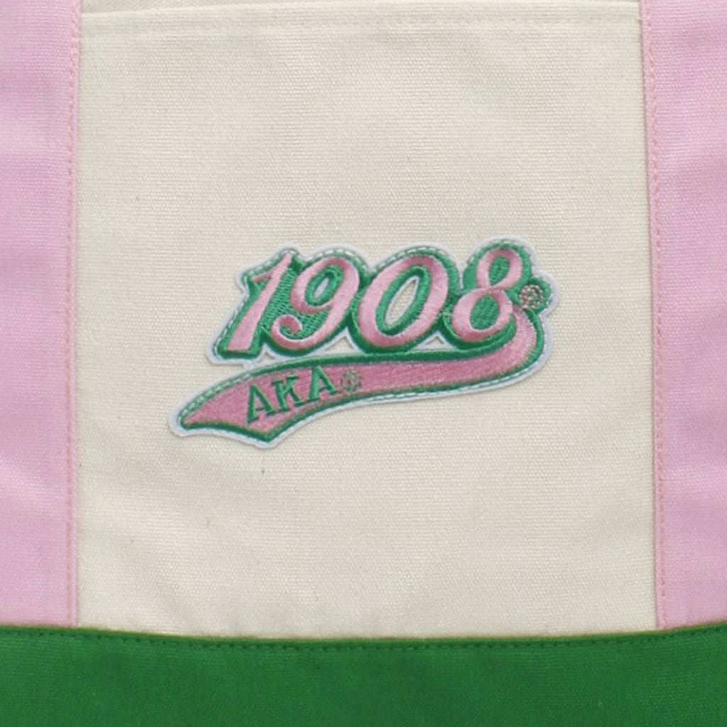 AKA Sorority Large Canvas Tote Bag Reusable Merch