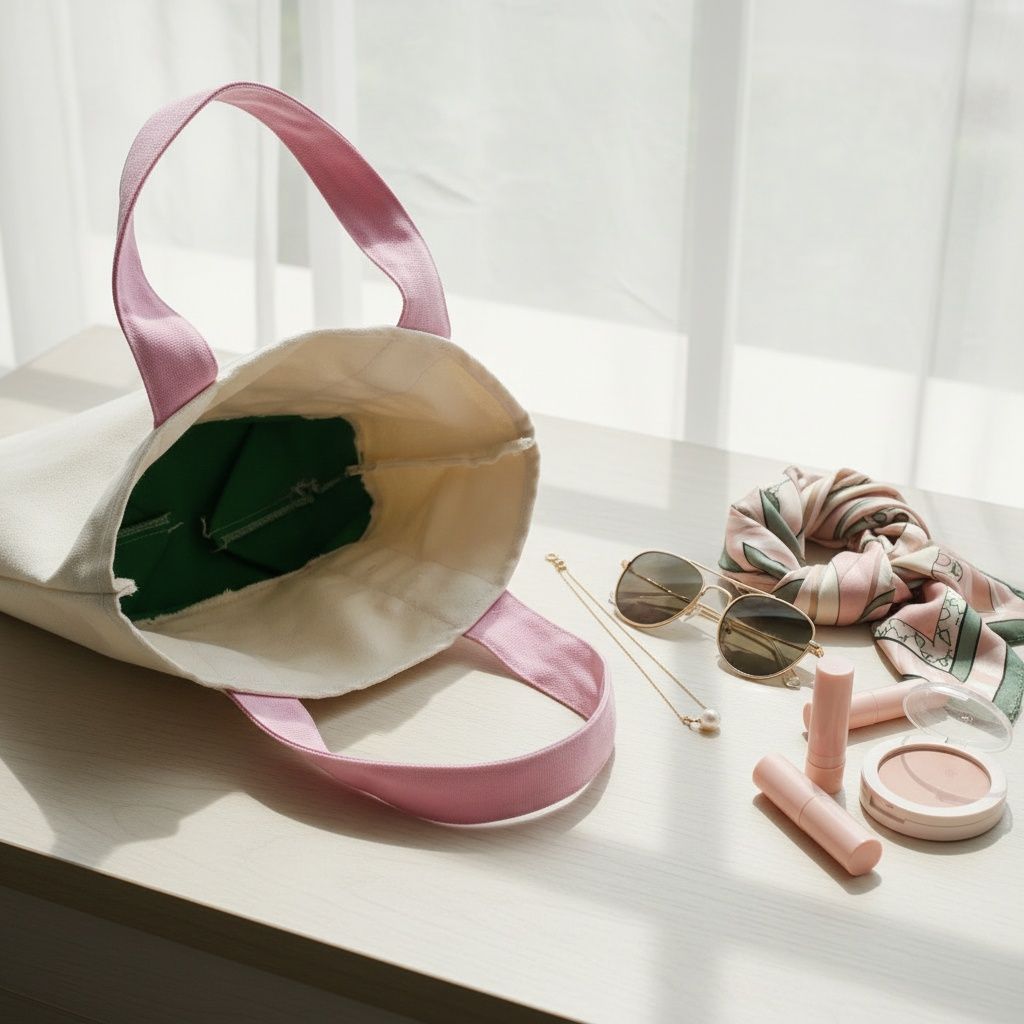 AKA Pink Green Accent Mini Canvas Tote Bag