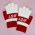 DST Red White Touch and Grip Knit Winter Gloves