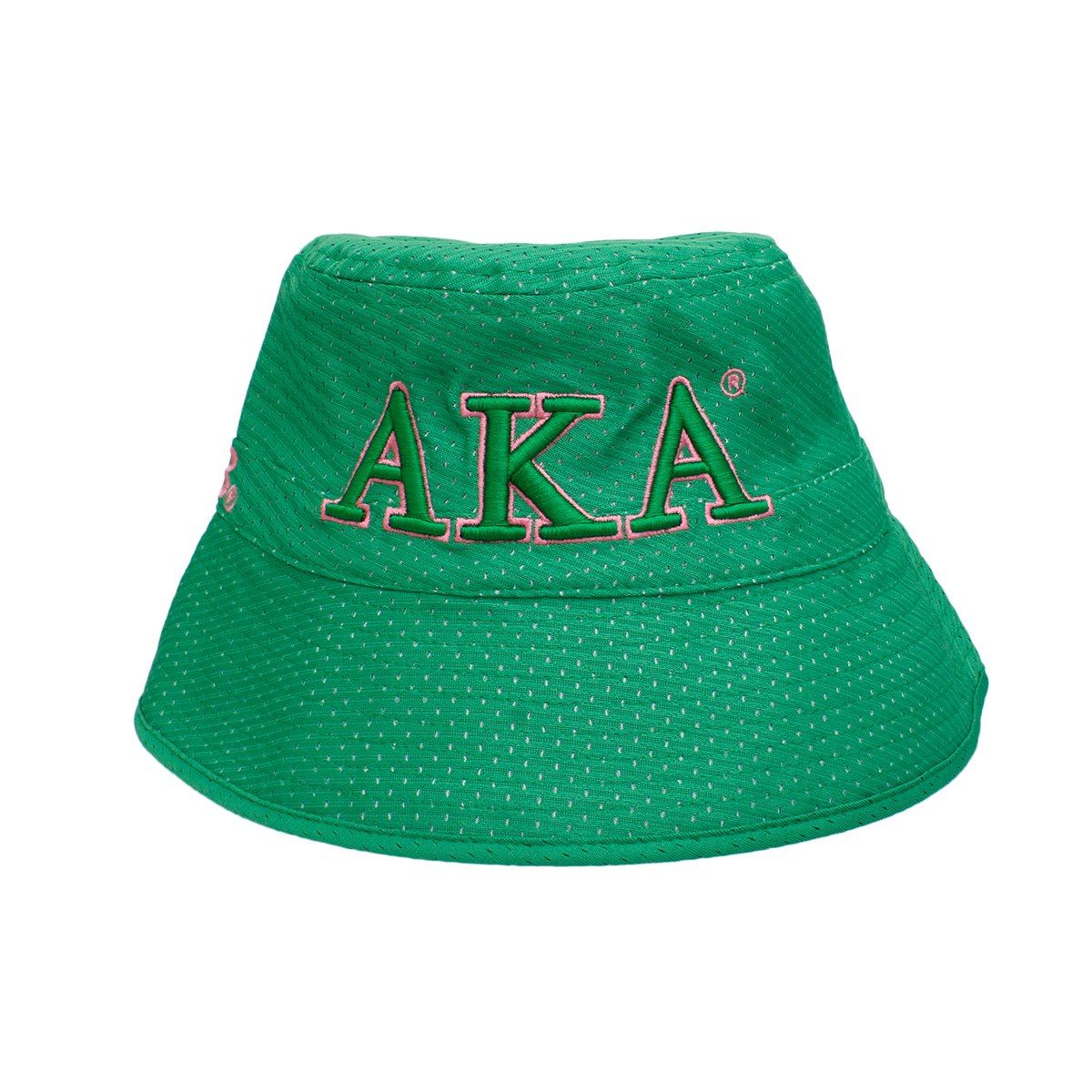 AKA Sorority Green Mesh Embroidered Bucket Hat