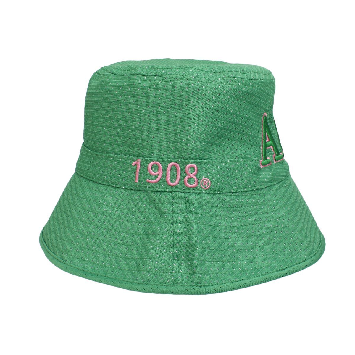 AKA Sorority Green Mesh Embroidered Bucket Hat