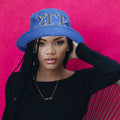 SGRHO Sorority Inspired Bucket Hat Yellow Mesh Embroidered