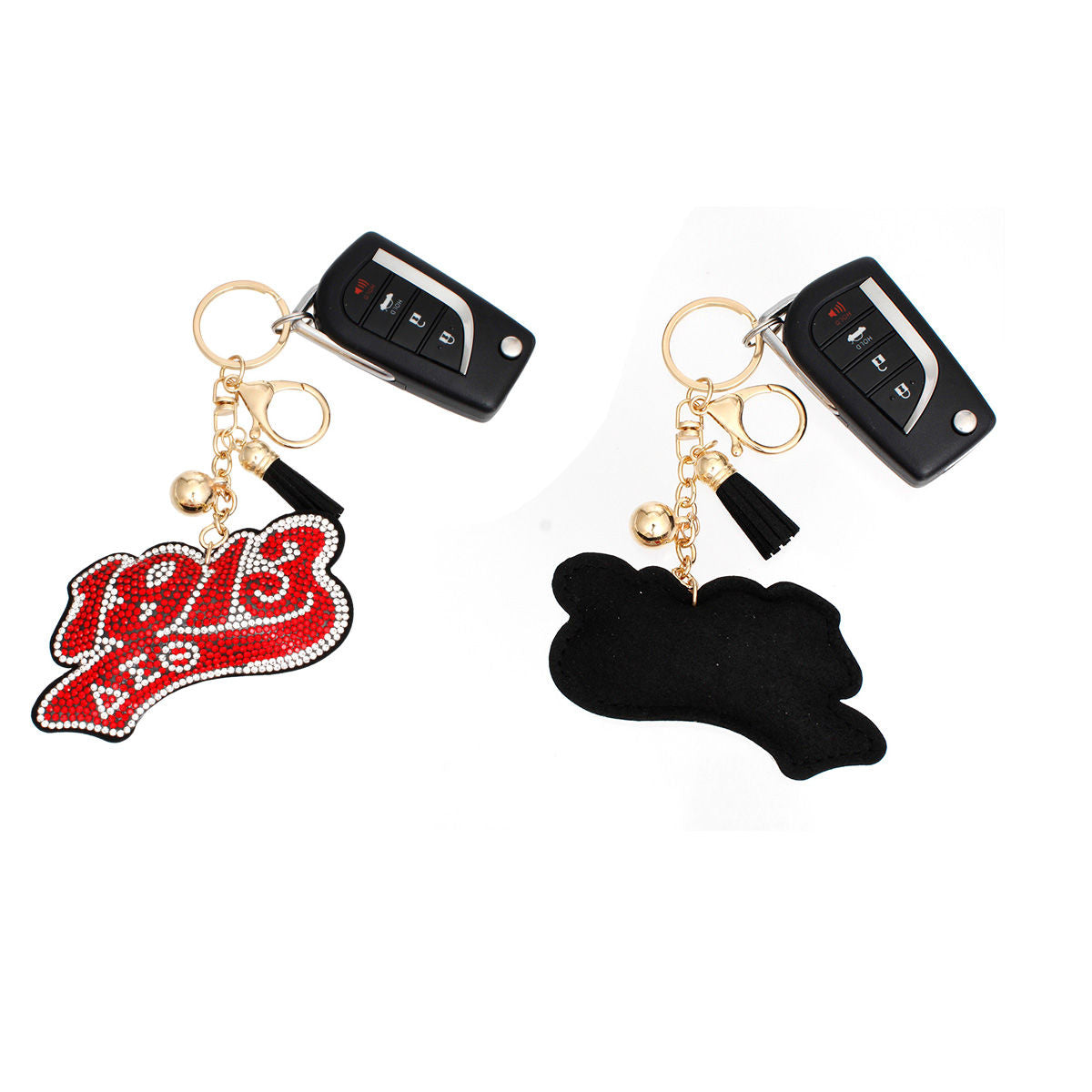 DST Sorority 1913 Red Padded Keychain Delta Sigma Theta