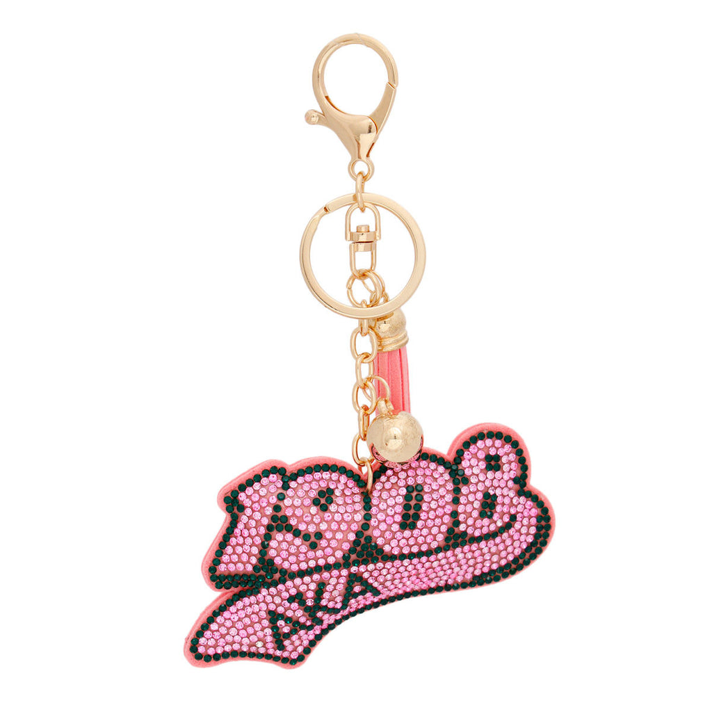 AKA Alpha Kappa Alpha Sorority 1908 Pink Padded Keychain Clip
