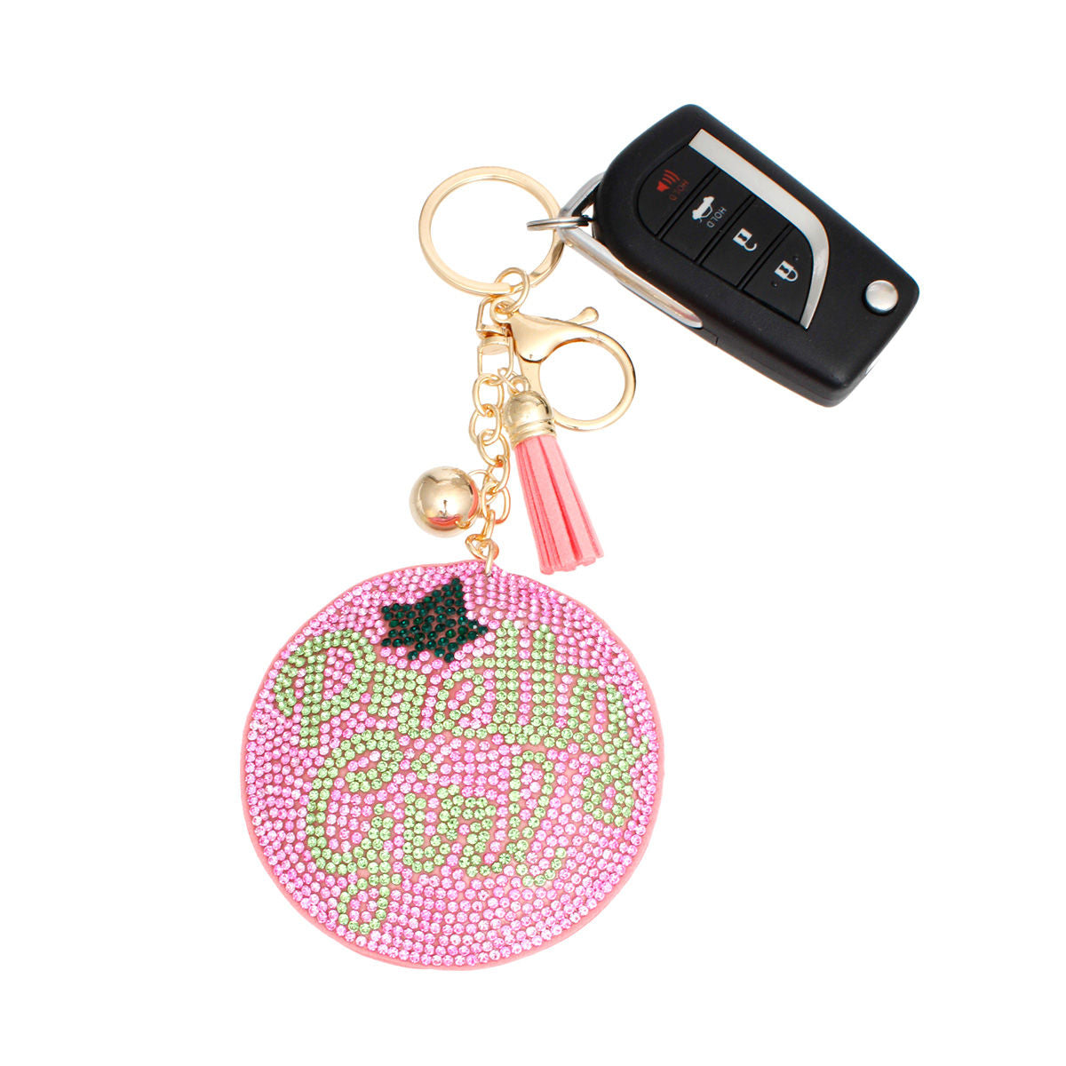AKA Alpha Kappa Alpha Sorority Pink Pretty Girl Padded Keychain
