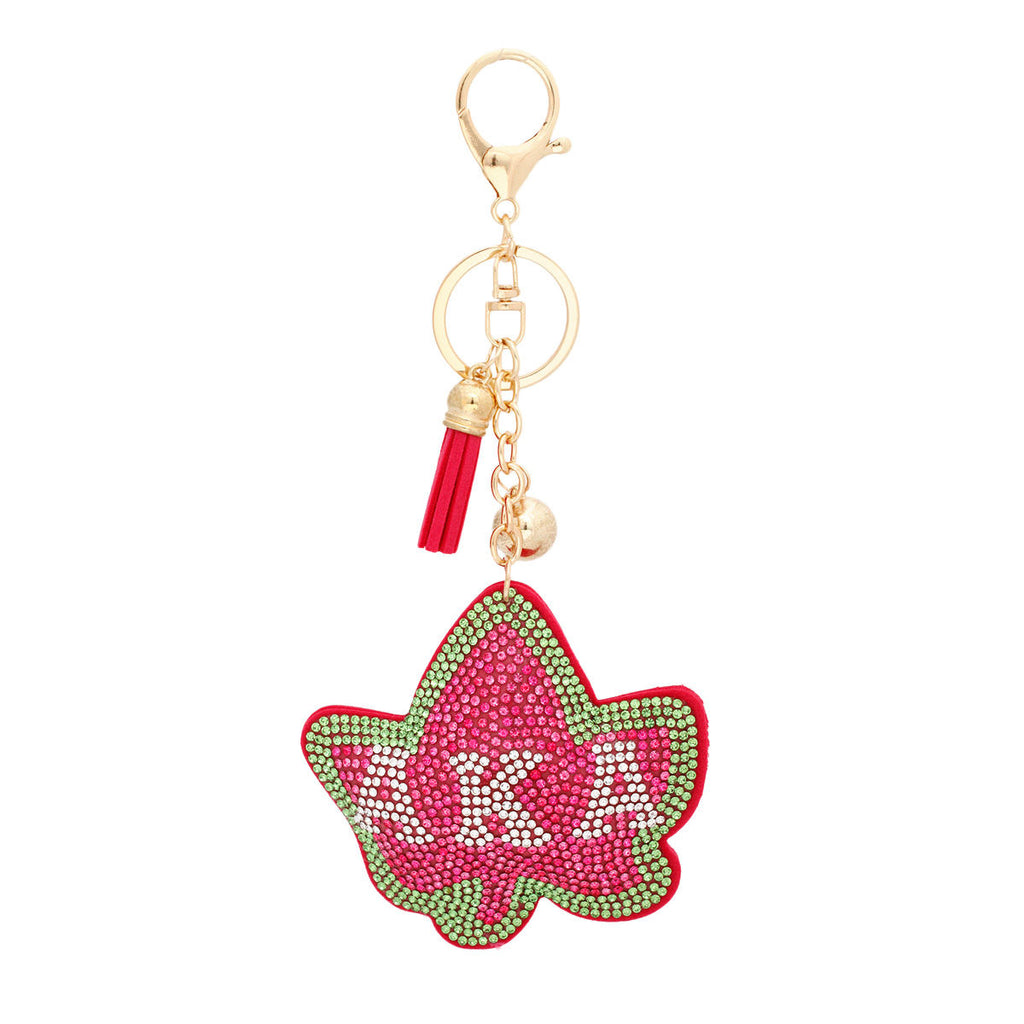 AKA Sorority Fuchsia Ivy Padded Alpha Kappa Alpha Keychain