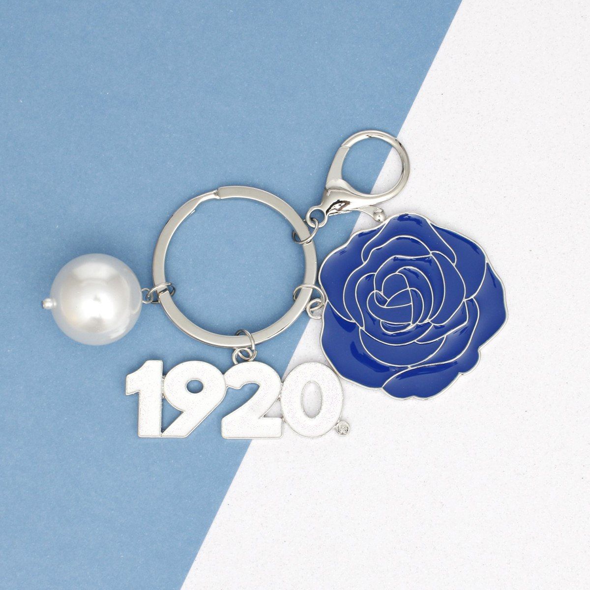 ZPB Inspired Keychain Sorority Flower 1920 Keychain and Purse Charm / Bag Clip