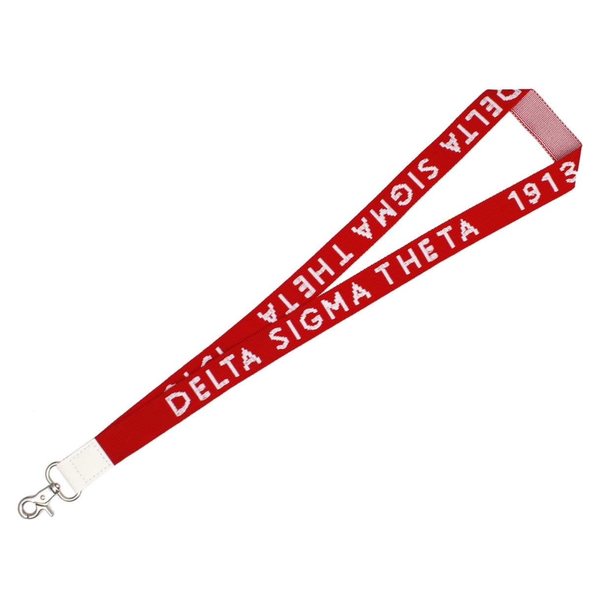 DST Red Canvas Lanyard ID Badge Clip Women