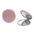 AKA Alpha Kappa Alpha Sorority Inspired Pink Bling Mirror Compact
