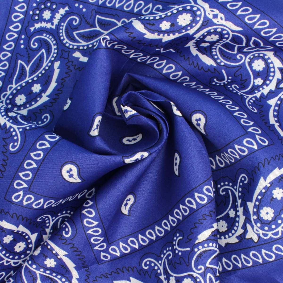 Zeta Phi Beta Scarf Blue and White Bandana Bling Fringe Necklace