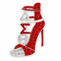 Delta Sigma Theta Pin Red Heel DST Brooch|2.5 x 1.5 inches