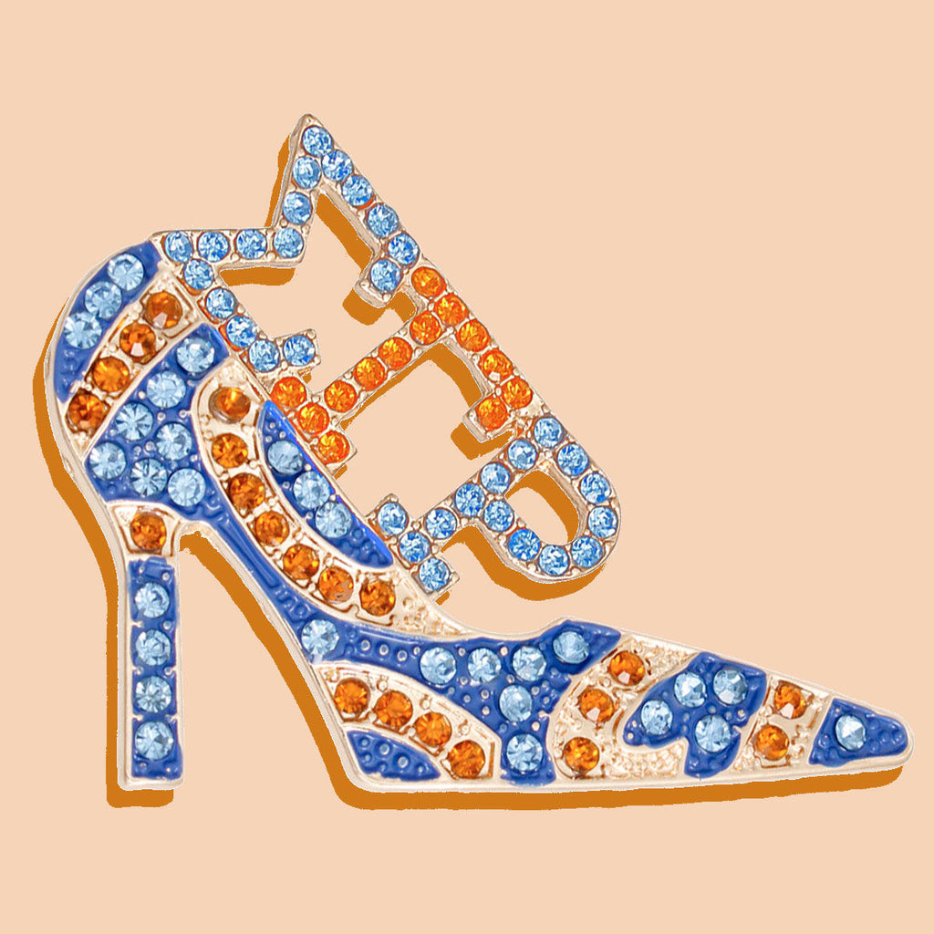 Sigma Gamma Rho Sorority Inspired Heel Pin Brooch for Women