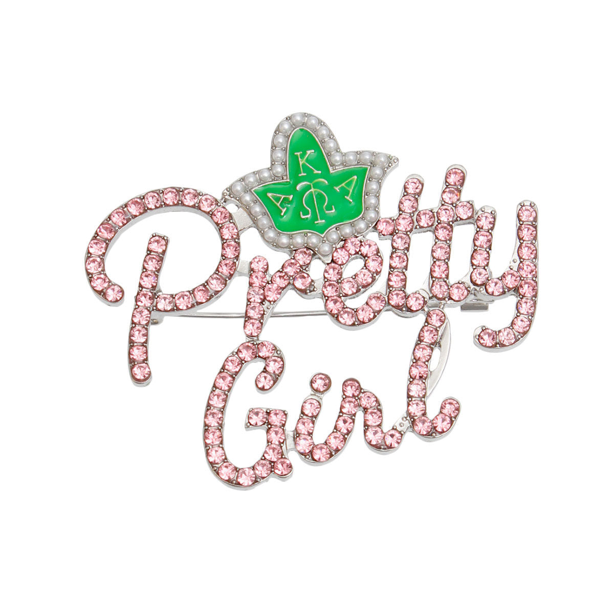 Alpha Kappa Alpha Brooch AKA Sorority Pretty Girl Pink Pin Women