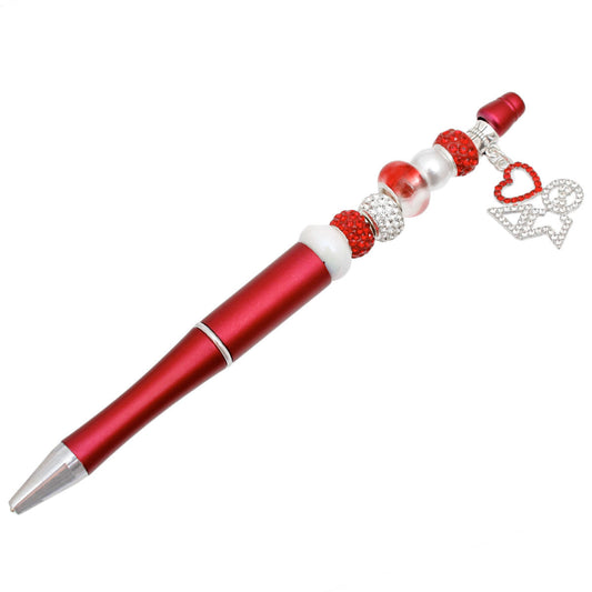 DST Delta Sigma Theta Sorority Bling Bead and Charm Red Pen