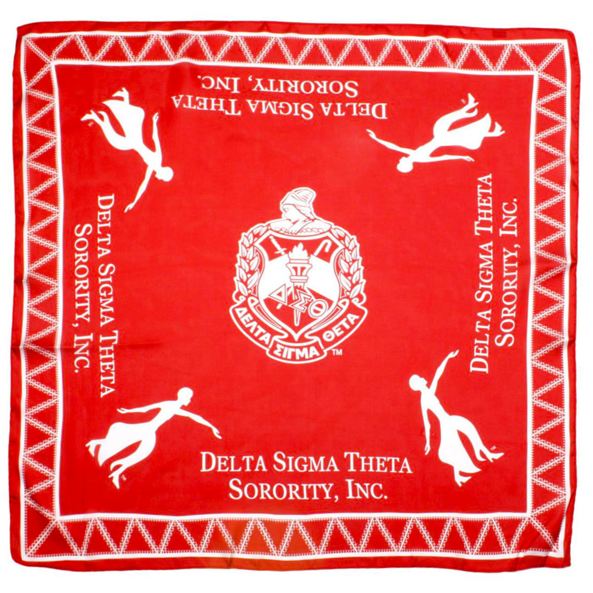 DST Sorority Lady Fortitude Red Square Delta Sigma Theta Scarf