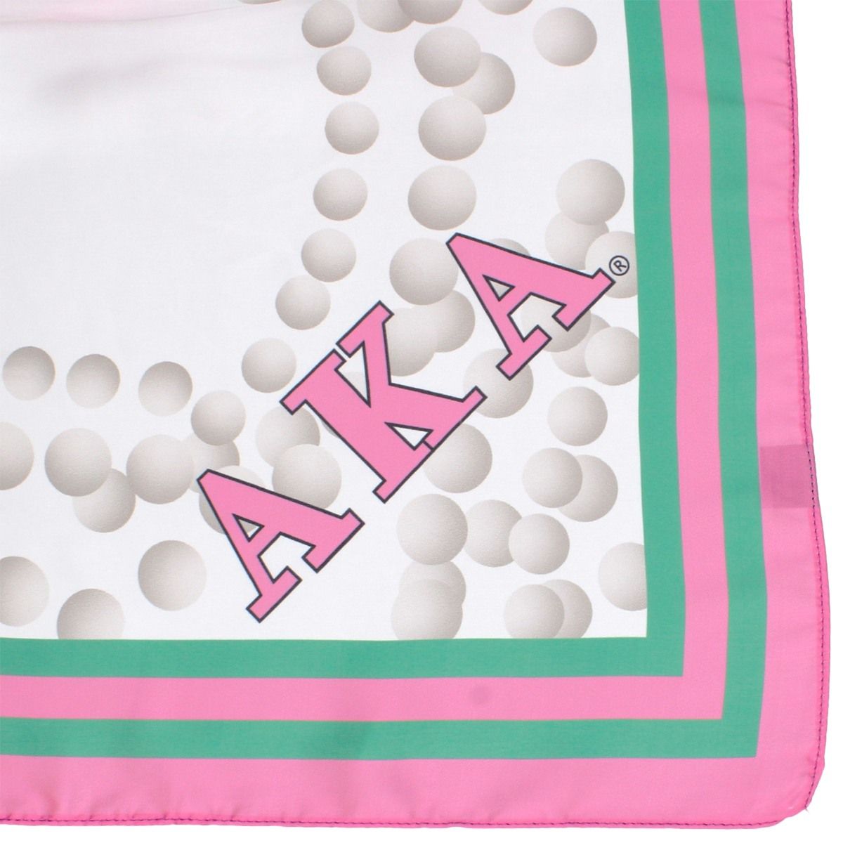 AKA Sorority Pearl Print Square AKA Scarf for Women