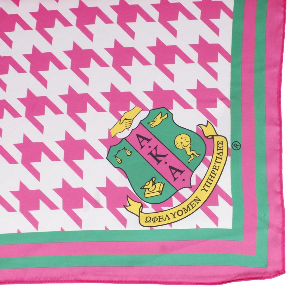 AKA Sorority Houndstooth Square AKA Scarf for Women