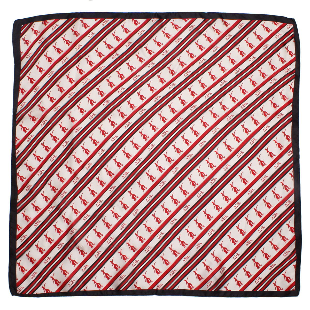 DST Red and Cream Fortitude Sorority Square Scarf