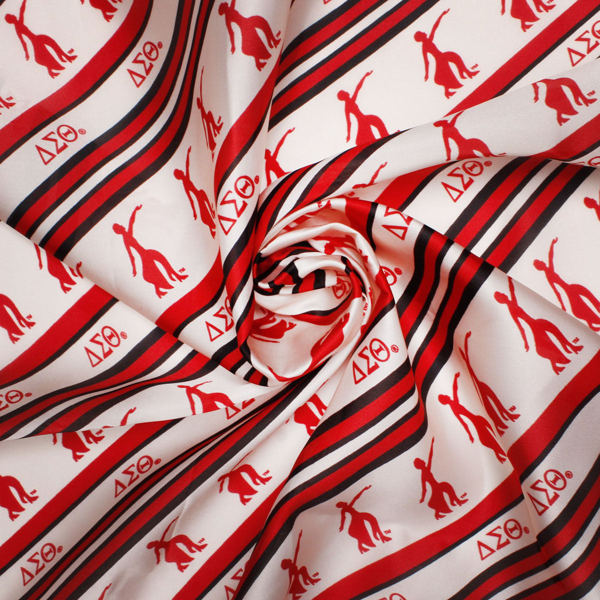 DST Red and Cream Fortitude Sorority Square Scarf