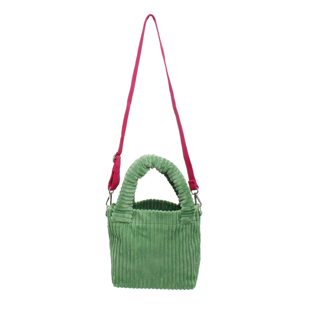 AKA Inspired Crossbody Bag Green Corduroy Small Tote Pink Strap Handbag