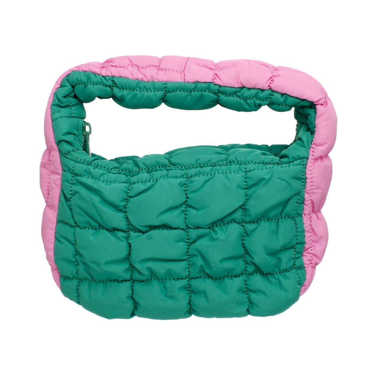 AKA Sorority Inspired Bag Mini Quilted Puffer Pink Green Purse Bag
