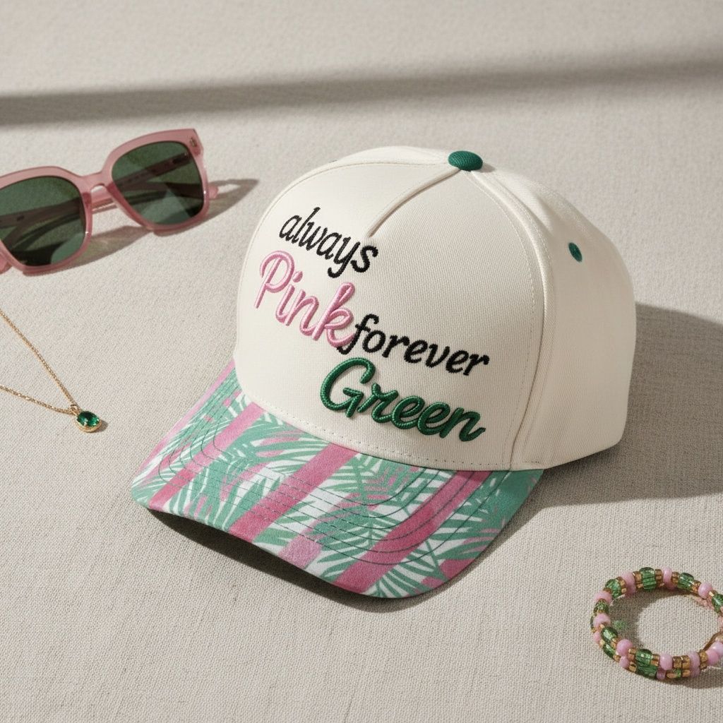 Always Pink Forever Green Baseball Cap