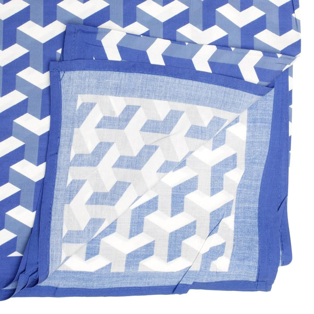 ZPB Sorority Kimono Blue White Block Print Women