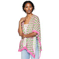 AKA Inspired Kimono Pink Green Block Print AKA Women Clothes