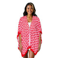 DST Sorority Inspired Kimono Red White Block Print Delta Sigma Theta Clothes Women