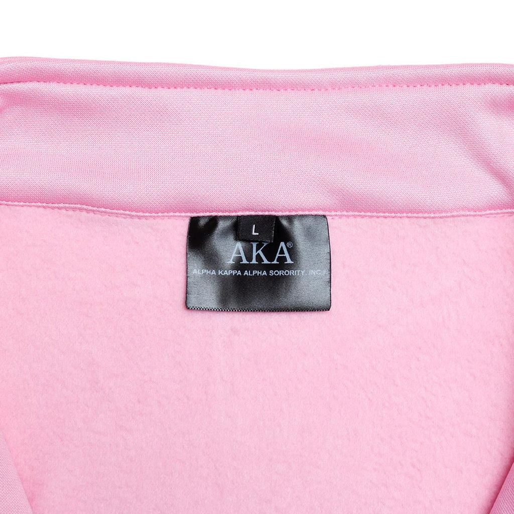 AKA Greek Apparel L Pink Zip Up Track Jacket