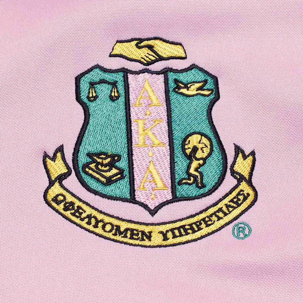 AKA Greek Apparel M Pink Zip Up Track Jacket