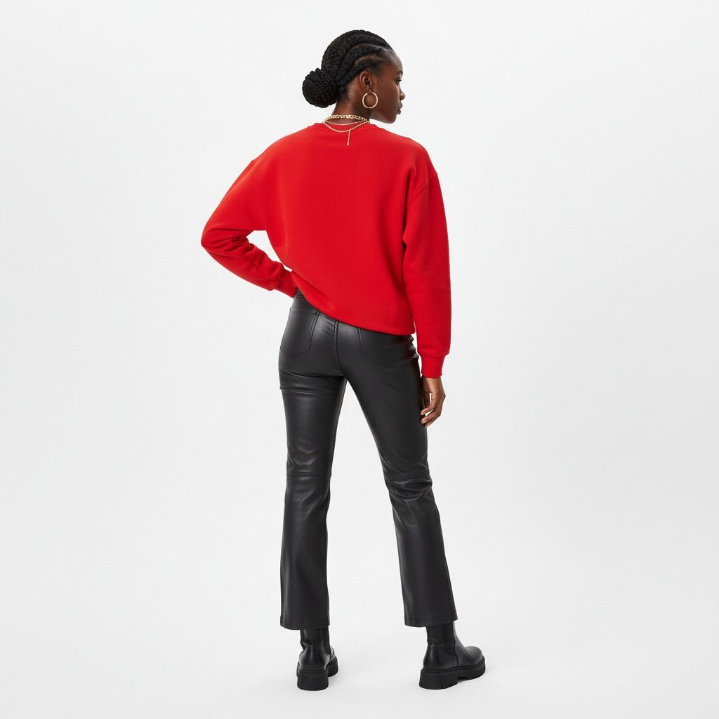 DST Greek Gear XL Red Embroidered Crew Sweatshirt