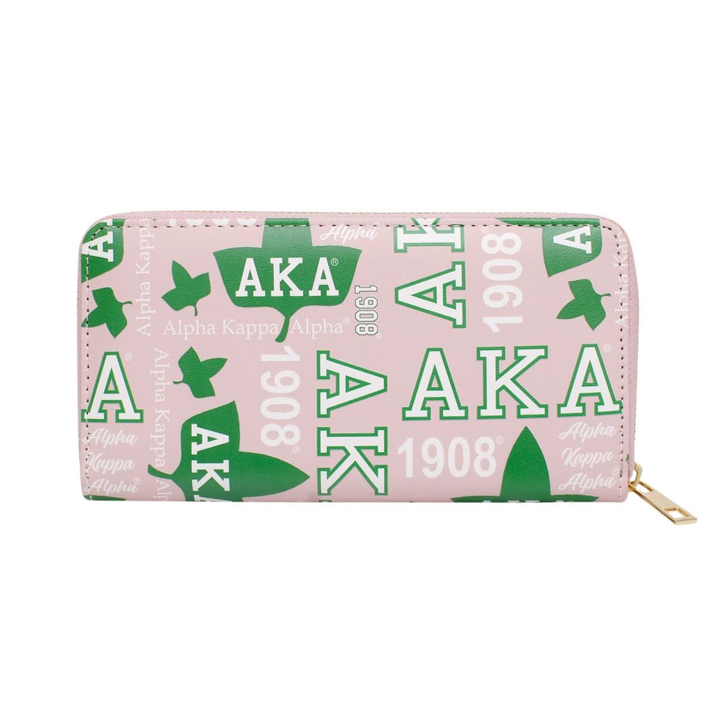 AKA Sorority Pride Graphic Print Zipper Wallet